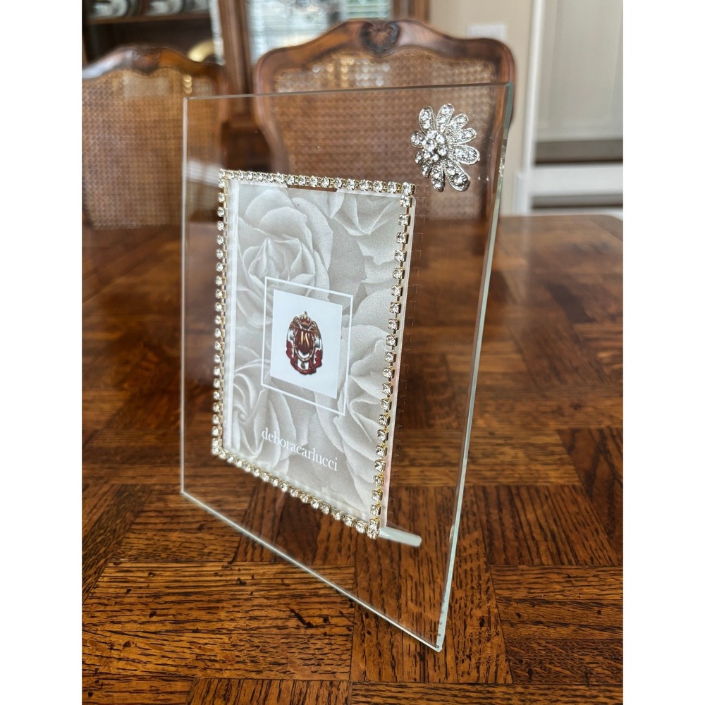Swarovski Crystal Flower Glass PhotoFrame 4x6 Keepsake Gift Special Occasion NEW - Picture 2 of 12